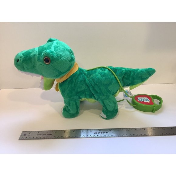 Kid Connection Green Walking Pet Dinosaur Walks And Roars Plush Play Toy Works - Picture 2 of 8